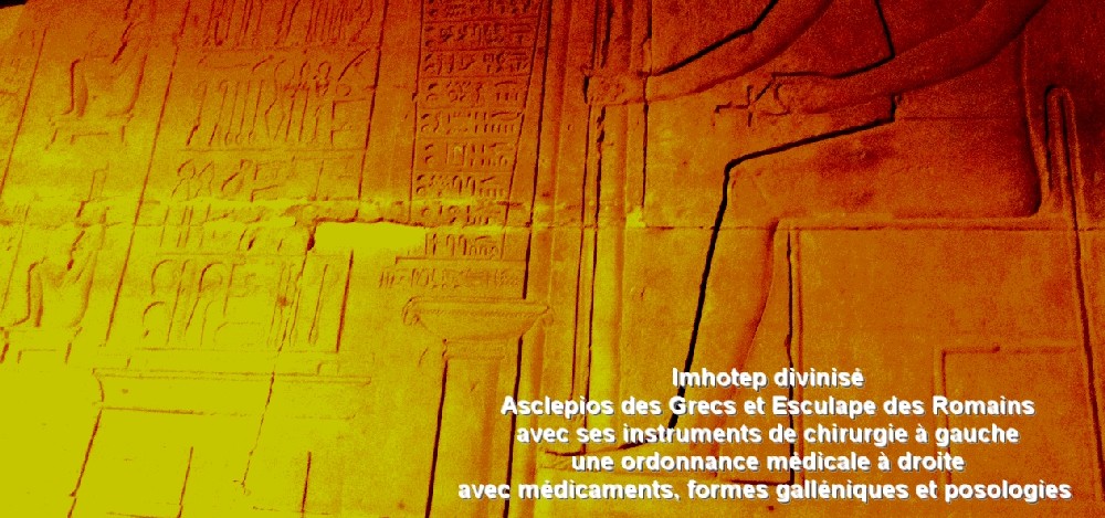 imhotep et instruments ordonnance
